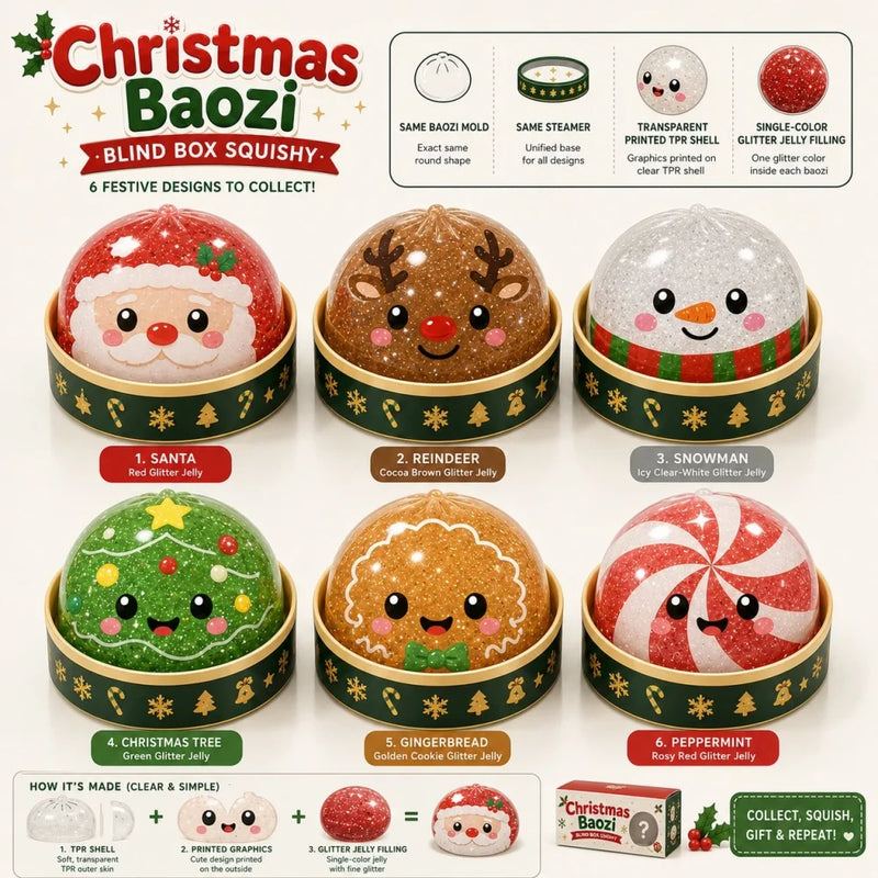 Santa Elk Stress Relief Squeeze Toy