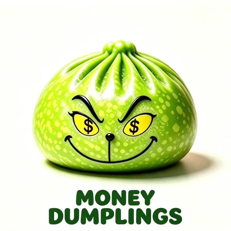 Glitter Green Dumpling Squeeze Toy
