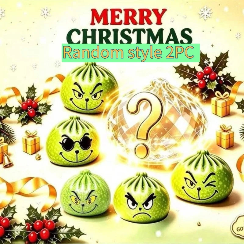 Glitter Green Dumpling Squeeze Toy